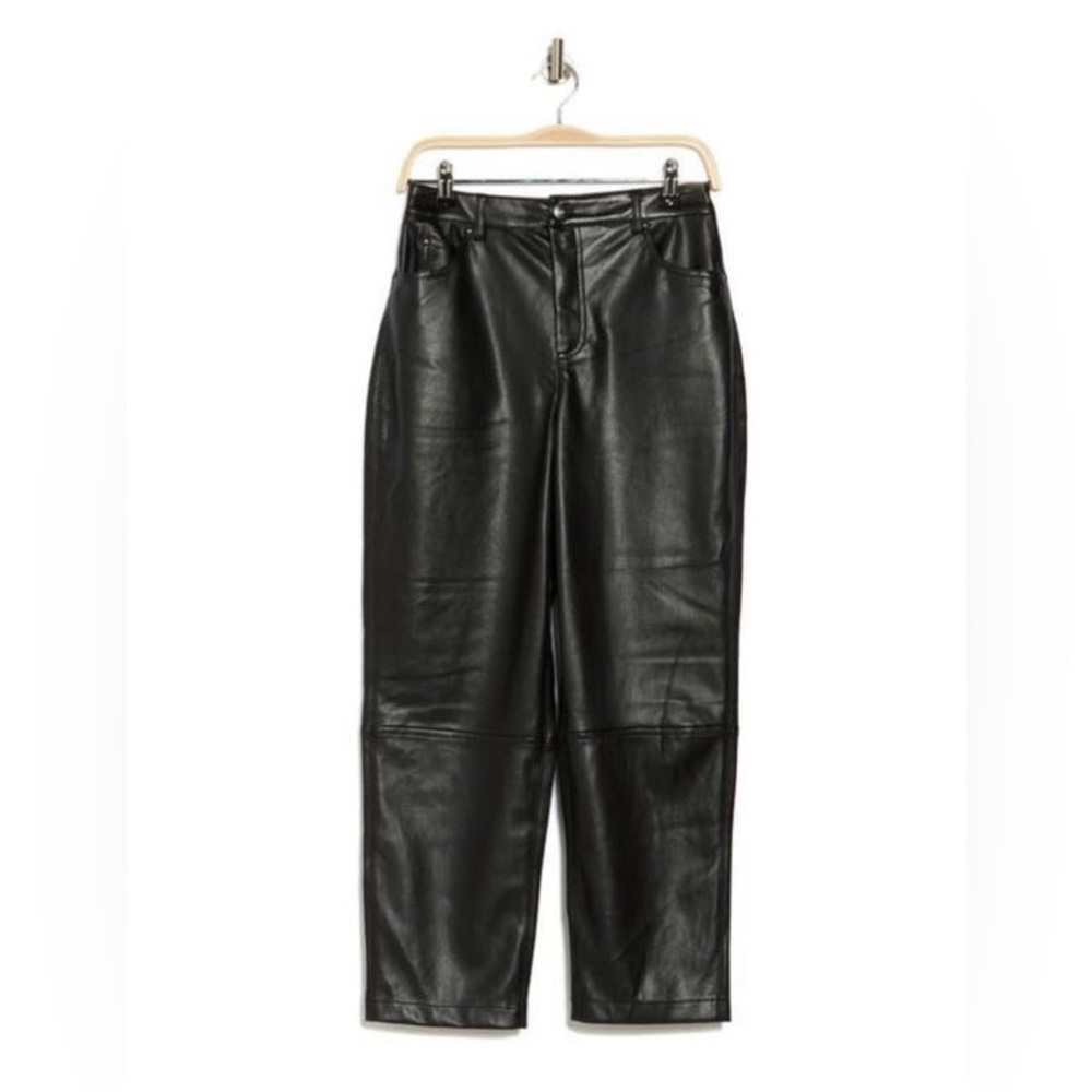 NWOT Ted Baker Plaider Faux Leather Straight Leg Pants